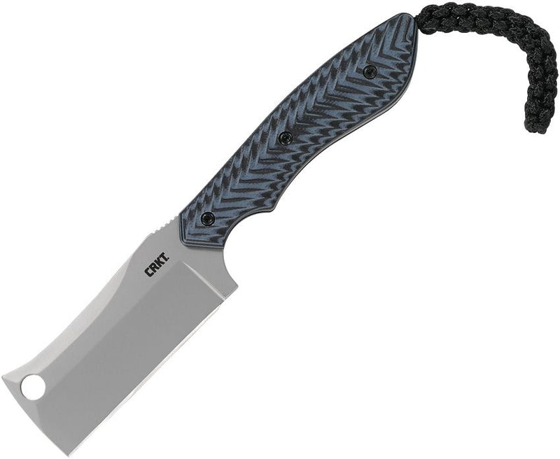 CRKT S.P.E.C. Fixed Knife 2.5" 8Cr13MoV Steel Full Tang Cleaver Style Blade Black And Blue Textured G10 Handle 2398 -CRKT - Survivor Hand Precision Knives & Outdoor Gear Store