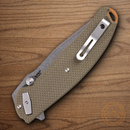 CRKT Butte Folding Knife 3.38" D2 Tool Steel Blade OD Green G10 Handle