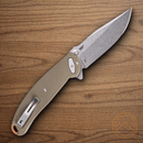 CRKT Butte Folding Knife 3.38" D2 Tool Steel Blade OD Green G10 Handle