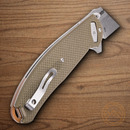 CRKT Butte Folding Knife 3.38" D2 Tool Steel Blade OD Green G10 Handle