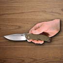 CRKT Butte Folding Knife 3.38" D2 Tool Steel Blade OD Green G10 Handle