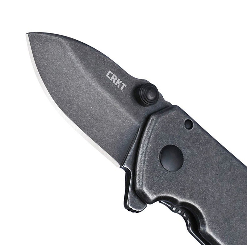 CRKT Squid Compact Framelock A/O Folding Knife 1.75" 8Cr13MoV Steel Extended Tang Blade Black Stainless Steel Handle 2485K -CRKT - Survivor Hand Precision Knives & Outdoor Gear Store