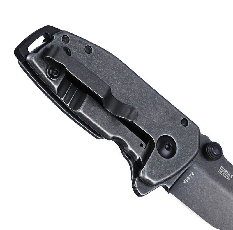 CRKT Squid Compact Framelock A/O Folding Knife 1.75" 8Cr13MoV Steel Extended Tang Blade Black Stainless Steel Handle 2485K -CRKT - Survivor Hand Precision Knives & Outdoor Gear Store