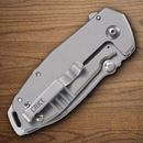 CRKT Squid Folding Knife 2.25" 8Cr14MoV Steel Blade Bead Blast Stainless Handle