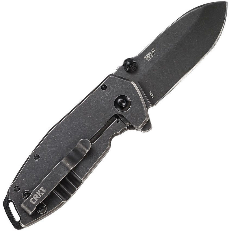 CRKT Squid Framelock A/O Folding Knife 2.38" 8Cr14MoV Steel Extended Tang Blade Black Stainless Steel Handle 2493 -CRKT - Survivor Hand Precision Knives & Outdoor Gear Store