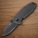 CRKT Squid Folding Knife 2.38" 8Cr14MoV Steel Blade Black Stainless Handle