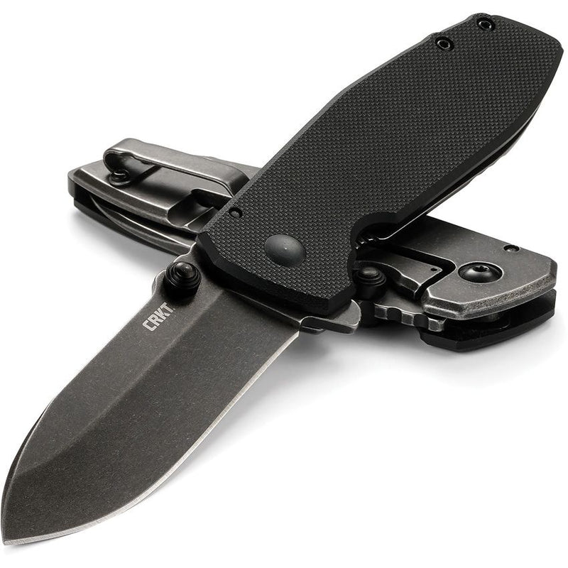 CRKT Squid XM Framelock A/O Folding Knife 3" D2 Tool Steel Extended Tang Blade Black G10 / Stainless Steel Back Handle 2495K -CRKT - Survivor Hand Precision Knives & Outdoor Gear Store