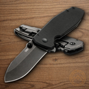 CRKT Squid XM Folding Knife 3" D2 Tool Steel Blade Black G10 Handle