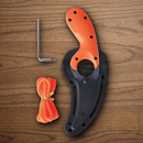 CRKT Bear Claw Fixed Knife 2.38" AUS-8 Steel Blade Orange GRN Handle