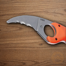 CRKT Bear Claw Fixed Knife 2.38" AUS-8 Steel Blade Orange GRN Handle
