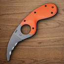 CRKT Bear Claw Fixed Knife 2.38" AUS-8 Steel Blade Orange GRN Handle