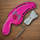 CRKT Bear Claw Fixed Knife 2.38" AUS-8 Steel Blade Pink GRN Handle