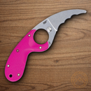 CRKT Bear Claw Fixed Knife 2.38" AUS-8 Steel Blade Pink GRN Handle