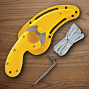 CRTK Bear Claw Fixed Knife 2.38" AUS-8 Steel Blade Yellow GRN Handle