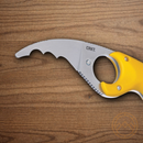 CRTK Bear Claw Fixed Knife 2.38" AUS-8 Steel Blade Yellow GRN Handle