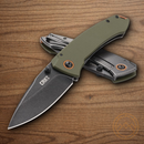 CRTK Tuna Folding Knife 3.25" 8Cr14MoV Steel Blade Green G10 Handle