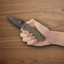 CRTK Tuna Folding Knife 3.25" 8Cr14MoV Steel Blade Green G10 Handle