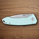 CRTK Tuna Compact Folding Knife 2.75" 14C28N Steel Blade Aqua Blue G10 Handle