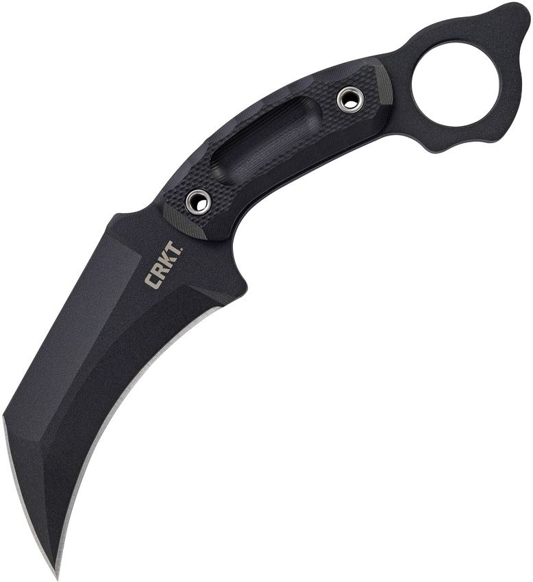 CRKT Du Hoc Fixed Knife 5" Black Powder Coated SK5 Carbon Steel Full / Extended Tang Karambit Blade G10 Handle 2630 -CRKT - Survivor Hand Precision Knives & Outdoor Gear Store