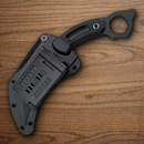 CRTK Du Hoc Fixed Knife 5" SK5 Carbon Steel Blade Black G10 Handle