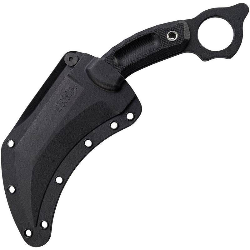 CRKT Du Hoc Fixed Knife 5" Black Powder Coated SK5 Carbon Steel Full / Extended Tang Karambit Blade G10 Handle 2630 -CRKT - Survivor Hand Precision Knives & Outdoor Gear Store