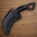 CRTK Du Hoc Fixed Knife 5" SK5 Carbon Steel Blade Black G10 Handle