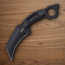 CRTK Du Hoc Fixed Knife 5" SK5 Carbon Steel Blade Black G10 Handle