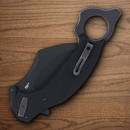 CRTK Du Hoc Folding Knife 3.63" D2 Tool Steel Blade Black G10 Handle