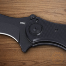 CRTK Du Hoc Folding Knife 3.63" D2 Tool Steel Blade Black G10 Handle