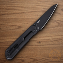 CRTK Straight Folding Knife 2.5" D2 Tool Steel Blade Black G10 Handle