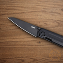 CRTK Straight Folding Knife 2.5" D2 Tool Steel Blade Black G10 Handle