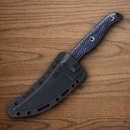 CRTK Clever Girl Fixed Knife 4.5" SK5 Carbon Steel Blade Black/Blue G10 Handle