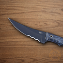 CRTK Clever Girl Fixed Knife 4.5" SK5 Carbon Steel Blade Black/Blue G10 Handle