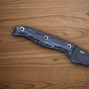 CRTK Clever Girl Fixed Knife 4.5" SK5 Carbon Steel Blade Black/Blue G10 Handle