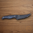 CRTK Clever Girl Fixed Knife 4.5" SK5 Carbon Steel Blade Black/Blue G10 Handle