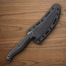 CRTK Clever Girl Fixed Knife 4.5" SK5 Carbon Steel Blade Black G10 Handle