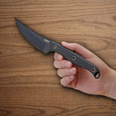 CRTK Clever Girl Fixed Knife 4.5" SK5 Carbon Steel Blade Black G10 Handle