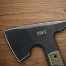 CRTK Jenny Wren Tomahawk 5.75" SK5 Carbon Steel Axe Head 2.63" Cutting Edge Green GRN Handle