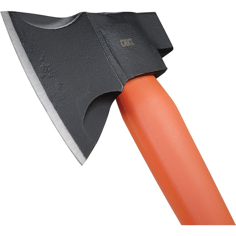 CRKT Chogan Hatchet 4.5" Black Phosphate Coated 1055HC Steel Axe Head Orange GRN Handle 2727 -CRKT - Survivor Hand Precision Knives & Outdoor Gear Store