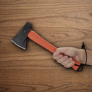 CRTK Chogan 4.5" 1055HC Steel Axe Head 3" Cutting Edge Orange GRN Handle