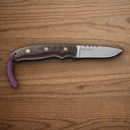 CRTK HuntN Fisch Fixed Knife 3" 8Cr13MoV Steel Blade Black/Brown G10 Handle