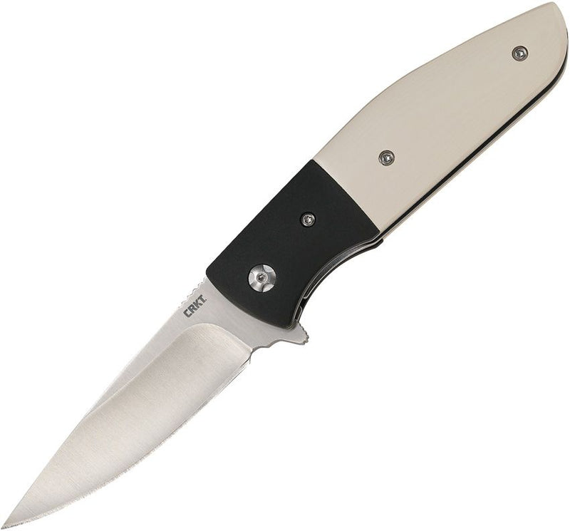 CRKT Curfew Linerlock A/O Folding Knife 3.13" 8Cr13MoV Steel Extended Tang Blade White Resin Infused Fiber / Black Aluminum Handle 2867 -CRKT - Survivor Hand Precision Knives & Outdoor Gear Store