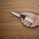 CRTK Curfew Folding Knife 3.13" 8Cr13MoV Steel Blade Black/White Aluminum/Resin Handle