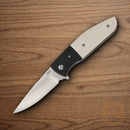 CRTK Curfew Folding Knife 3.13" 8Cr13MoV Steel Blade Black/White Aluminum/Resin Handle