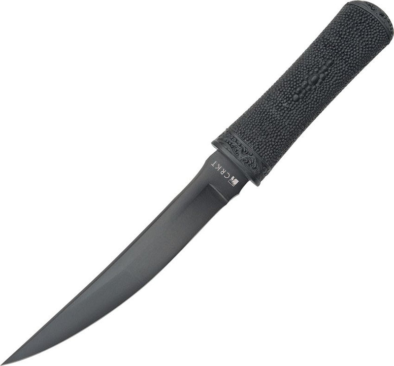 CRKT Hissatsu Fixed Knife 7.13" Black TiNi Coated 440A Steel Blade Rubber Handle 2907K -CRKT - Survivor Hand Precision Knives & Outdoor Gear Store