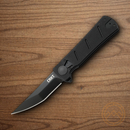 CRTK Goken Folding Knife 3.75" Stainless Steel Blade Black G10 Handle