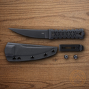 CRKT HZ4 Fixed Knife 4.75" SK5 Carbon Steel Blade Black G10 Handle