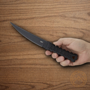 CRKT HZ6 Fixed Knife 6.5" SK5 Carbon Steel Blade Black G10 Handle