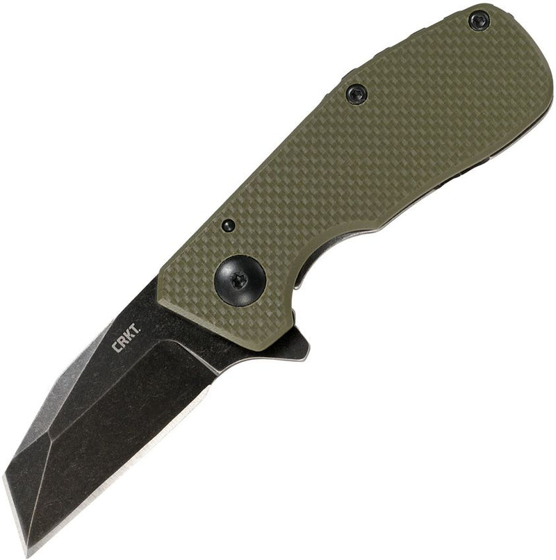 CRKT Razelcliffe Compact Framelock Folding Knife 2.13" 8Cr13MoV Steel Extended Tang Blade OD Green G10 / Black Stainless Steel Back Handle 4021OD -CRKT - Survivor Hand Precision Knives & Outdoor Gear Store