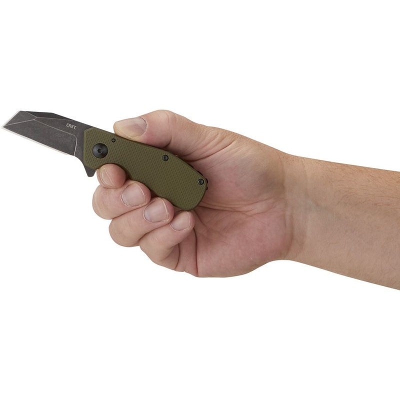 CRKT Razelcliffe Compact Framelock Folding Knife 2.13" 8Cr13MoV Steel Extended Tang Blade OD Green G10 / Black Stainless Steel Back Handle 4021OD -CRKT - Survivor Hand Precision Knives & Outdoor Gear Store